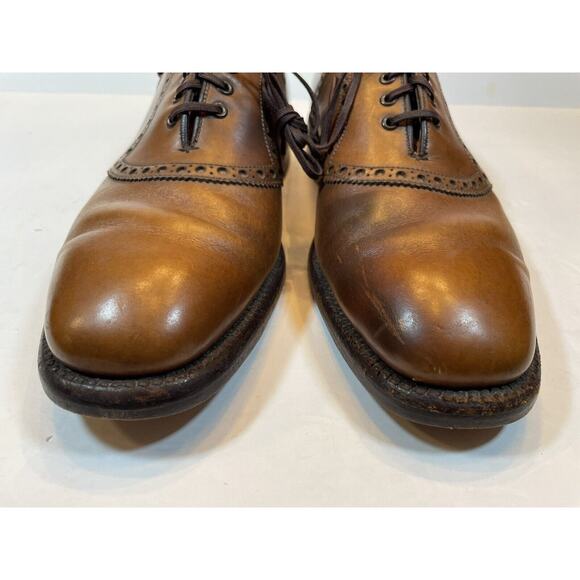 Size 8.5 Nettleton Vintage Cox Shank Lace Up Oxford Dress Shoes Brown main image 14